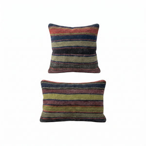 Turkish Kilim Pillow Cover Set of 2 | 16'' x 20'' & 16'' x 24'' - left angle
