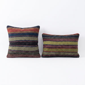 Turkish Kilim Pillow Cover Set of 2 | 16'' x 20'' & 16'' x 24'' - right angle