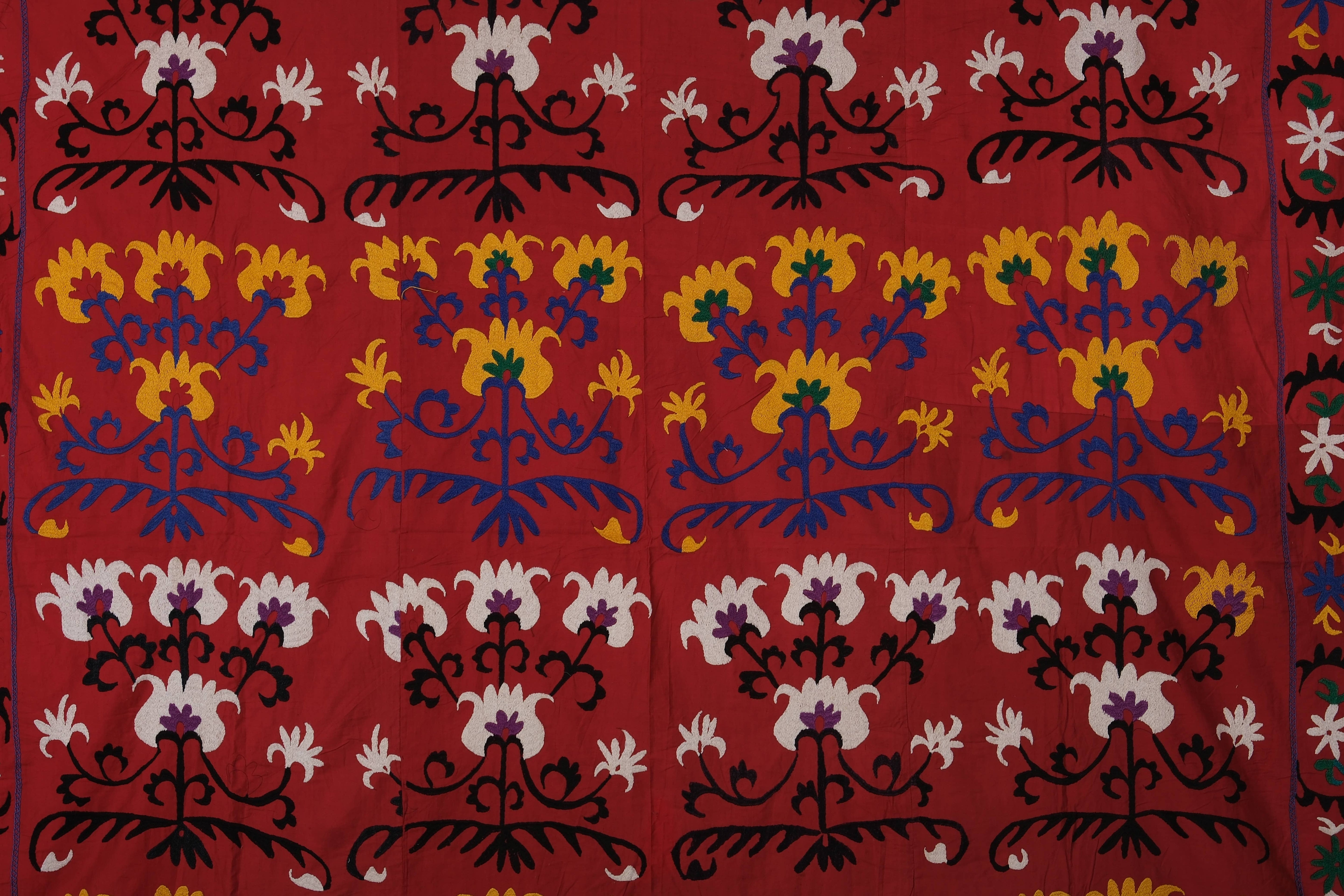 Suzani Wall Hanging & Bedspread | 7'3'' x 7'6''