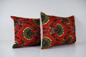 Uzbek Roller Printed Pillow Cover Set of 2 | 14'' x 22''