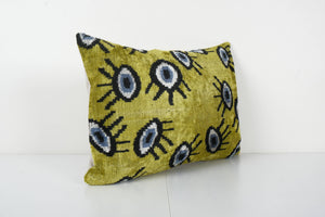 Silk Ikat Velvet Pillow Cover | 16'' x 23''
