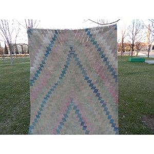Vintage Turkish Kilim Runner 4'1'' x 9'10''