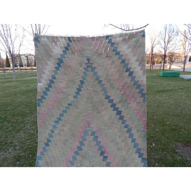 Vintage Turkish Kilim Runner 4'1'' x 9'10''