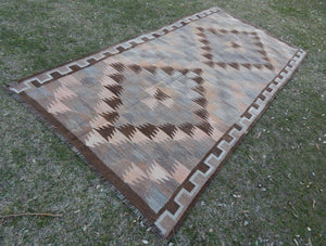 Vintage Turkish Kilim Rug 4'8'' x 9'4''