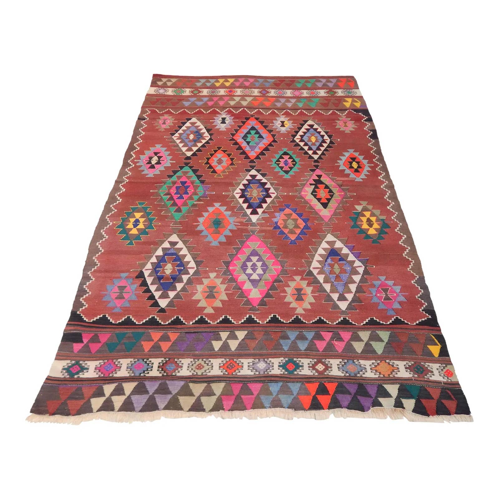 Vintage Turkish Kilim Rug 5' x 7'7''