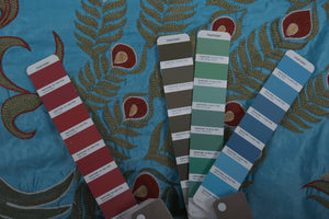 Peacock Silk Suzani Wall Hanging & Bedspread 1'9'' x 6'2''