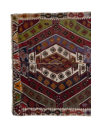 Vintage Turkish Kilim Runner 2'6'' x 12'6''