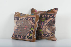 Rug Pillow Cover Set of 2 | 15'' x 15''