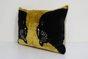 Silk Ikat Velvet Pillow Cover | 16'' x 24''
