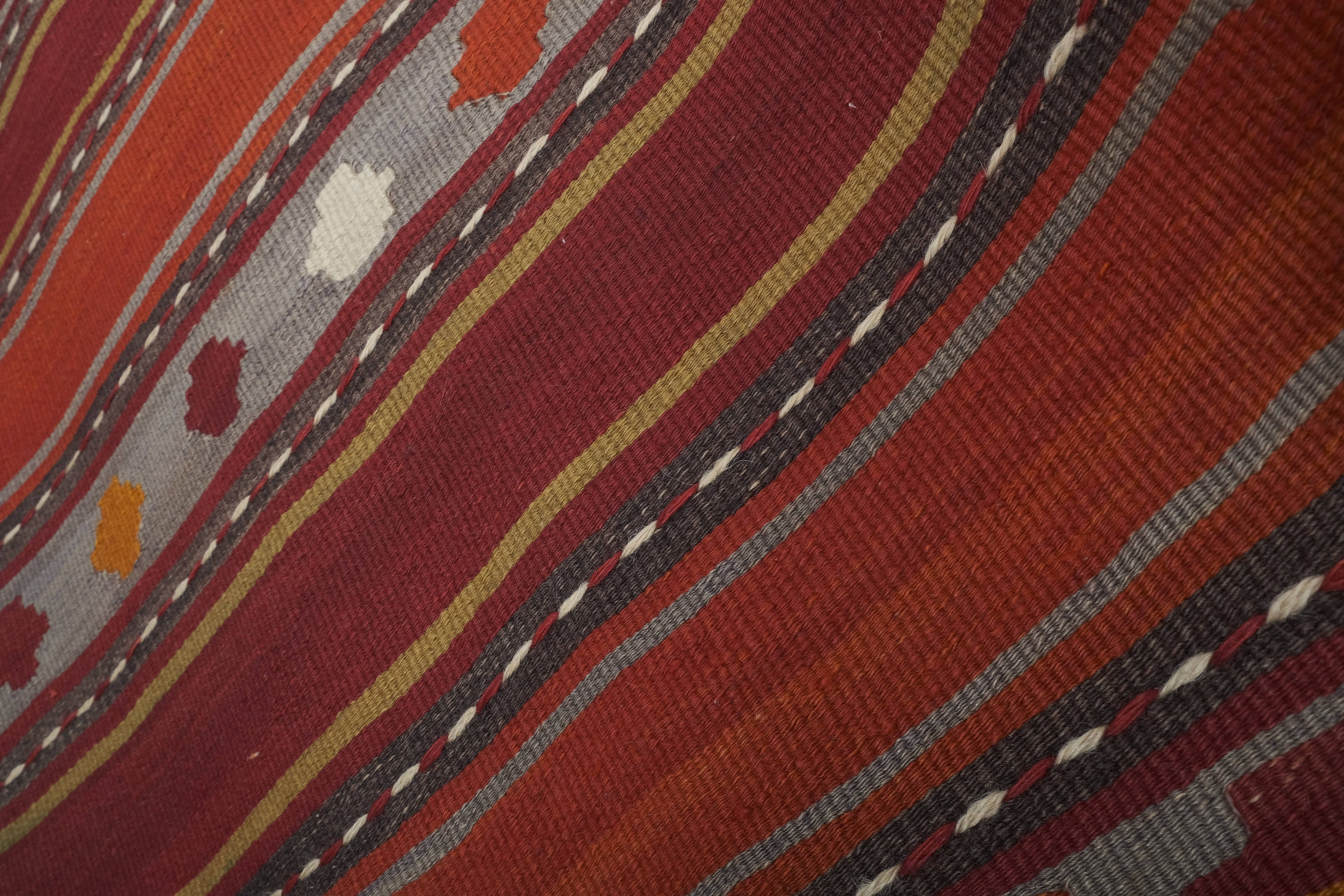 Vintage Turkish Kilim Runner 2'5'' x 22'6''
