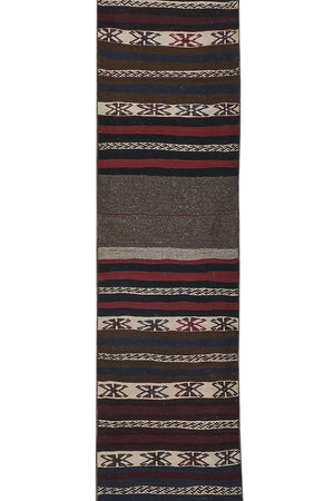 Vintage Turkish Kilim Runner 2'1'' x 17'10''