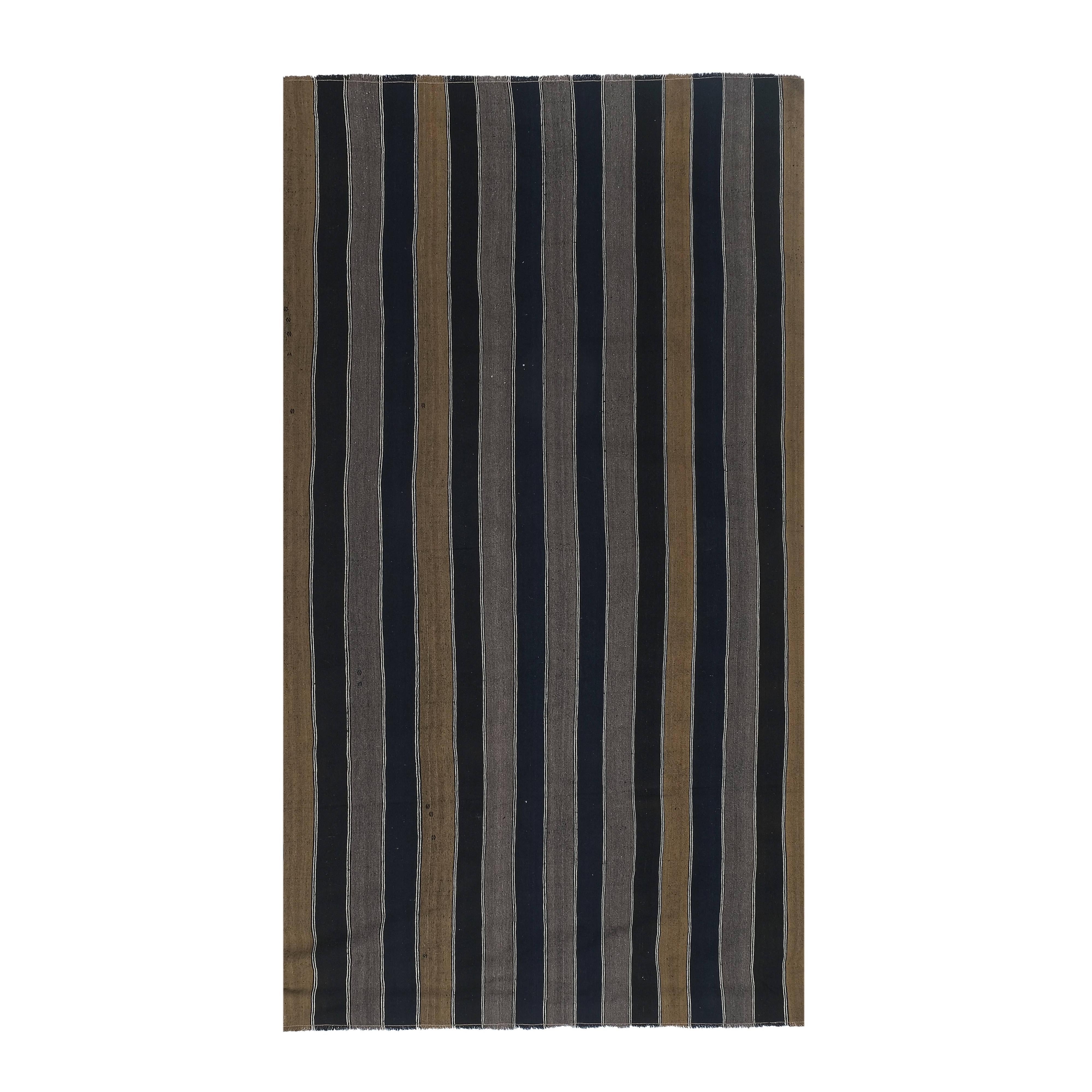 Vintage Turkish Kilim Rug 6'2'' x 11'3''
