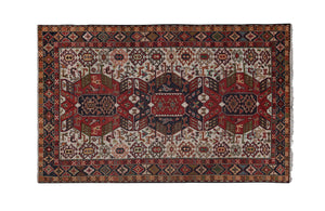 Vintage Soumac Kilim Rug 4' x 6'4''