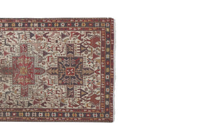 Vintage Animal Pattern Soumac Kilim Runner 3'7'' x 9'1''