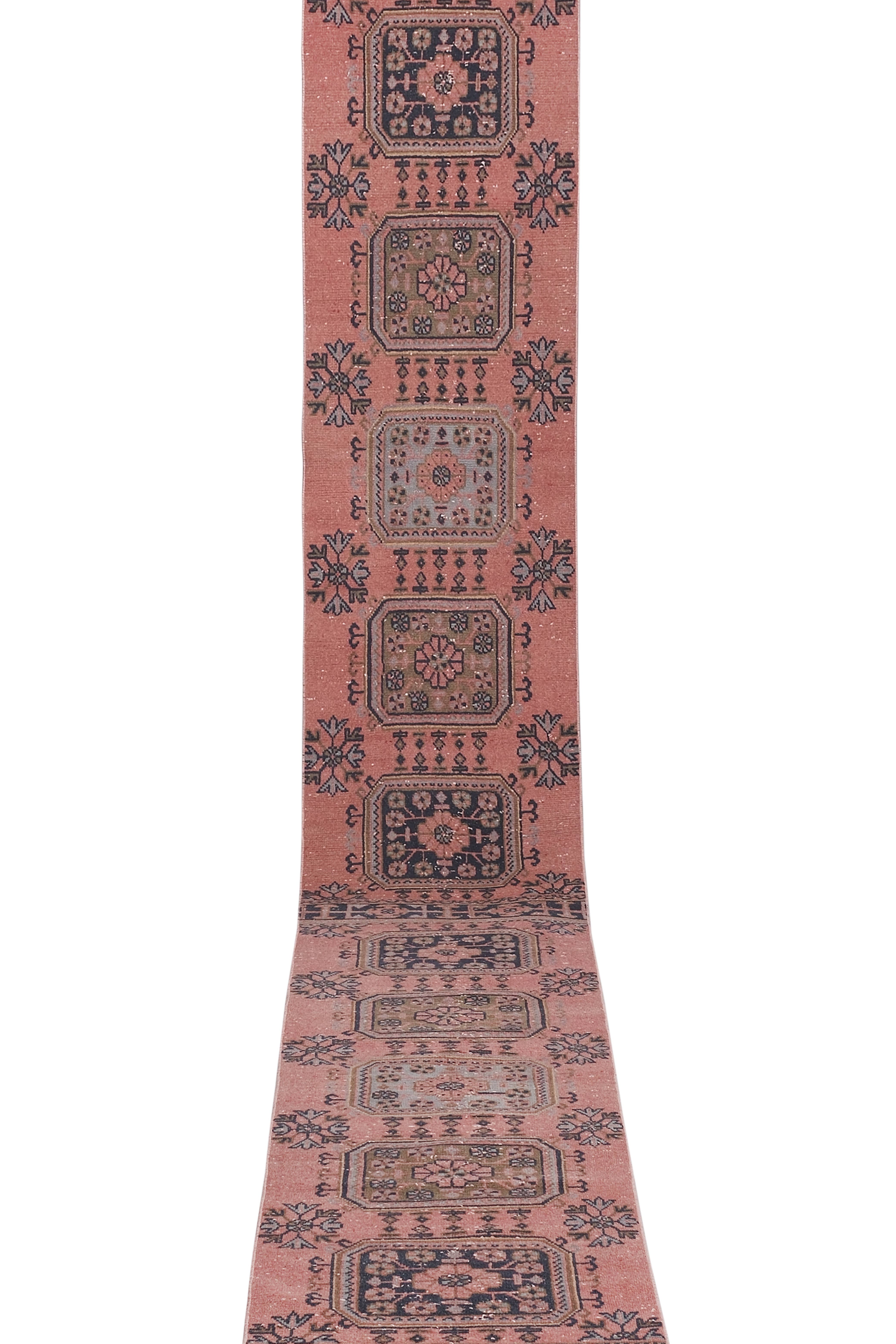 Vintage Turkish Runner Rug 2'6'' x 21'9''