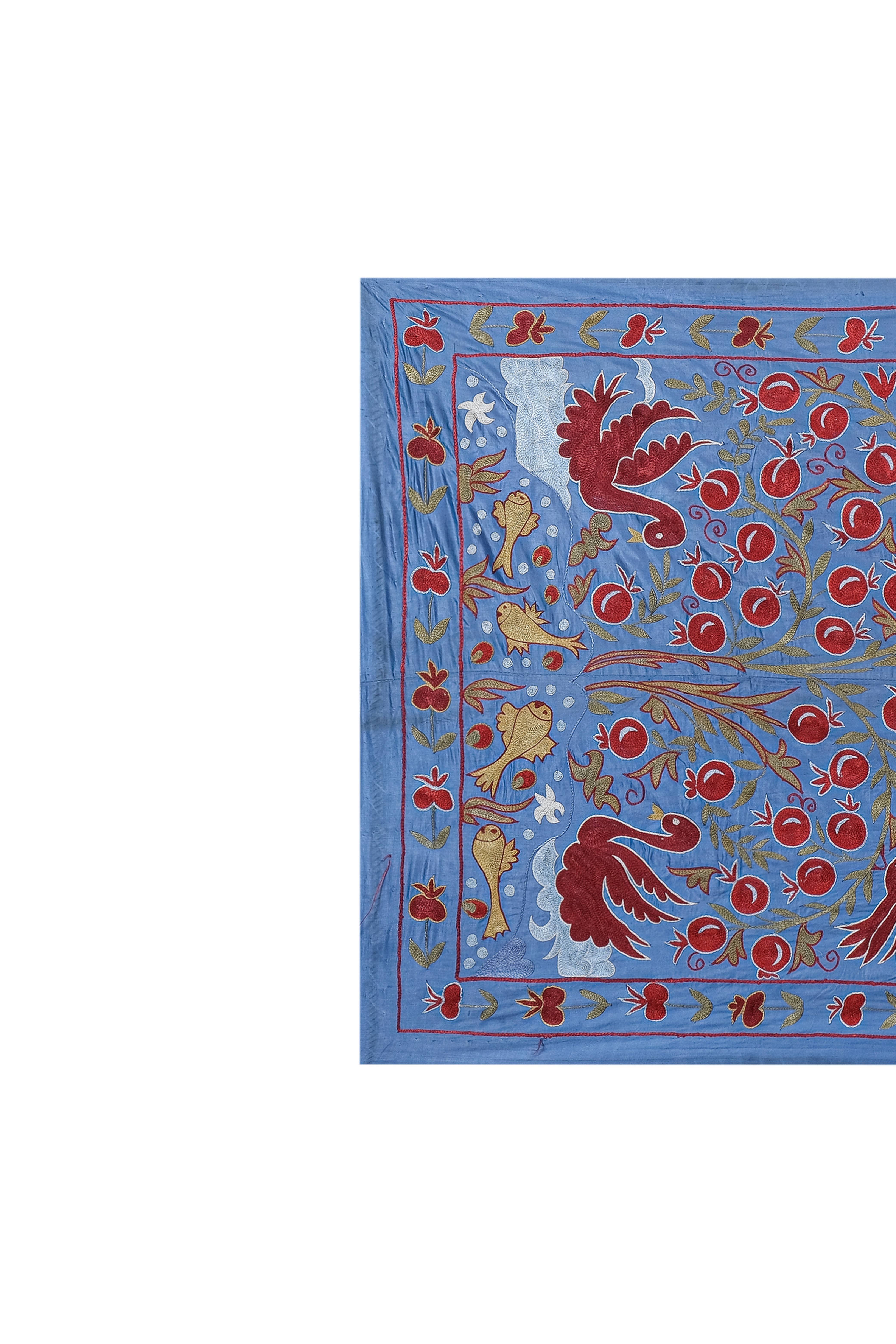 Silk Suzani Table Runner | 3'6'' x 6'3''