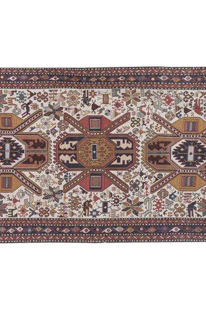 Vintage Turkish Soumac Rug 3'4'' x 6'4''
