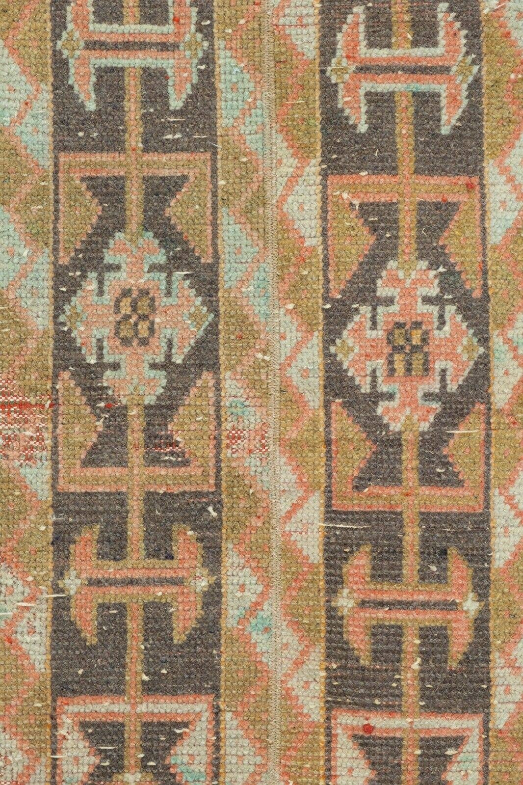 Vintage Turkish Runner Rug 1'8'' x 8'7''