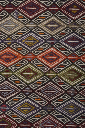 Vintage Turkish Kilim Rug 5'1'' x 11'9''