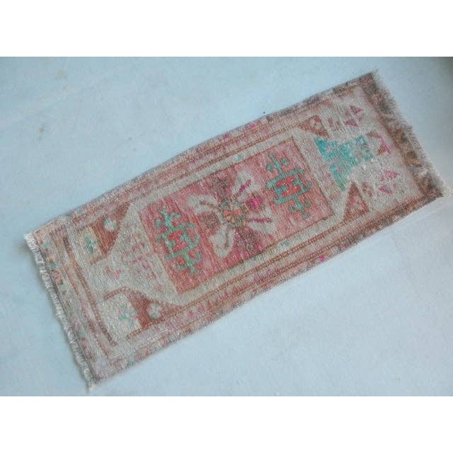 Vintage Turkish Rug 17'' x 39''