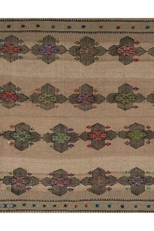 Vintage Turkish Karapinar Kilim Rug 4'7'' x 7'5''