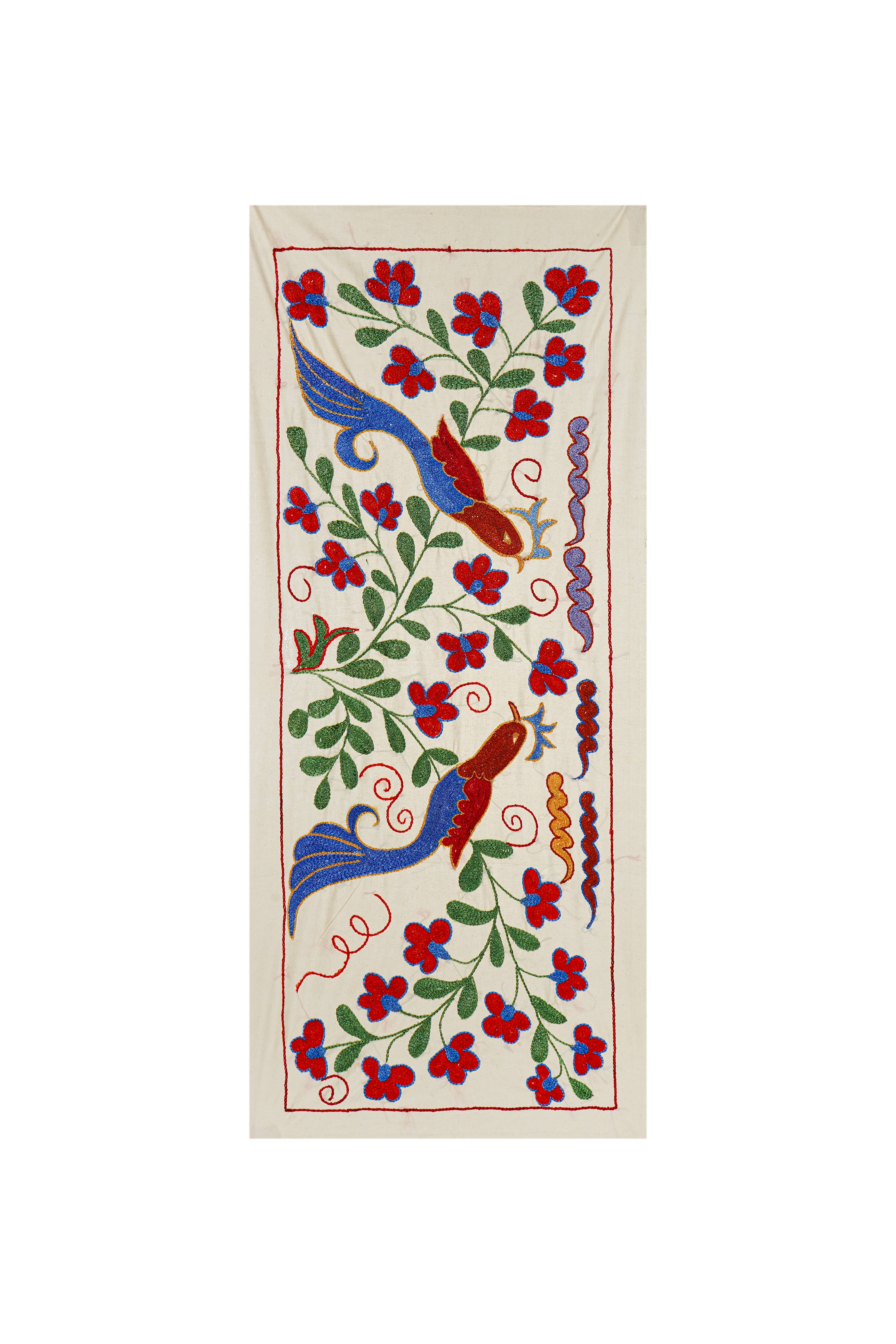 Bird Suzani Table Runner | 17'' x 38''
