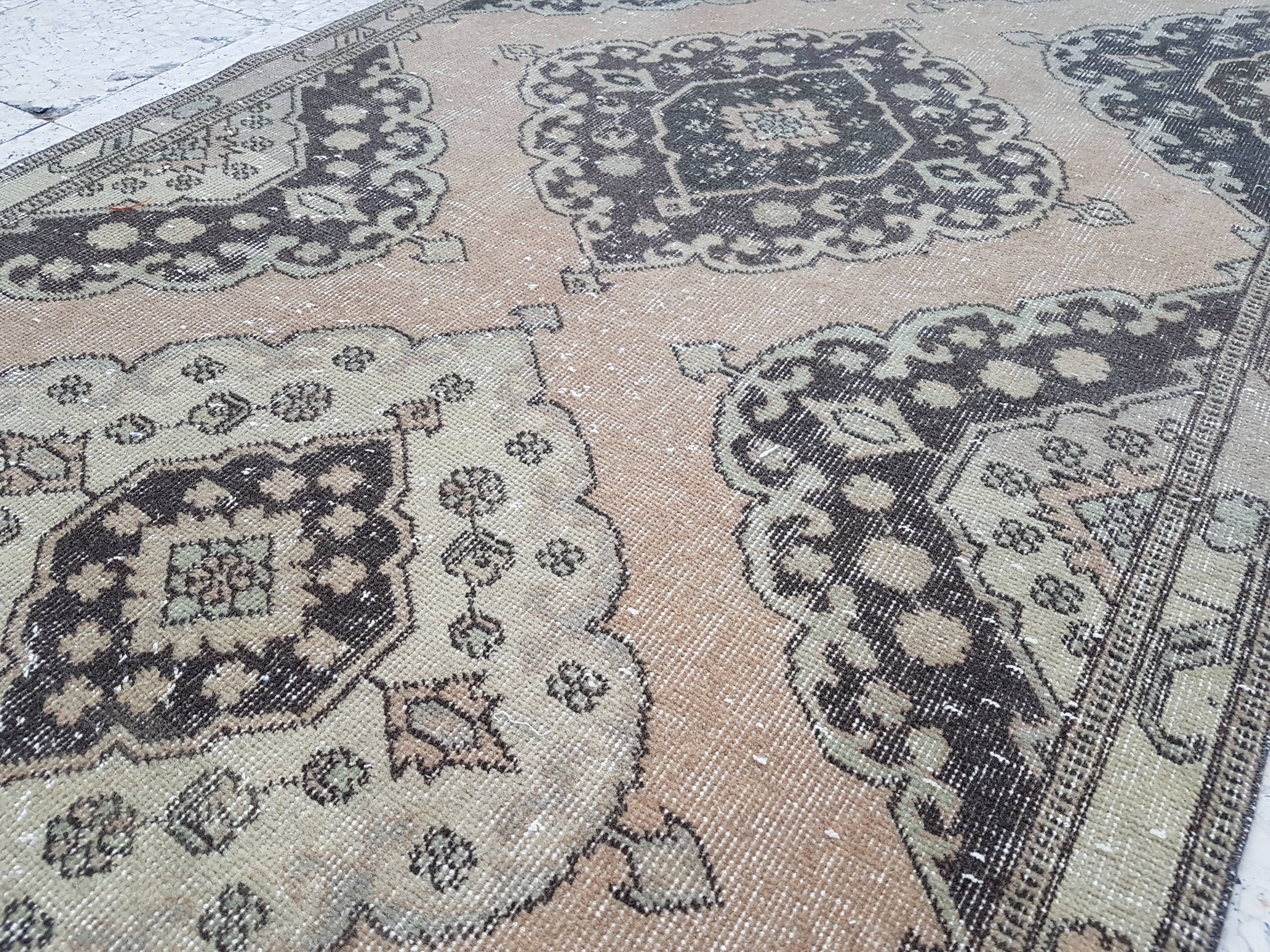 Vintage Turkish Anatolian Oushak Runner 3'6'' x 12'5''