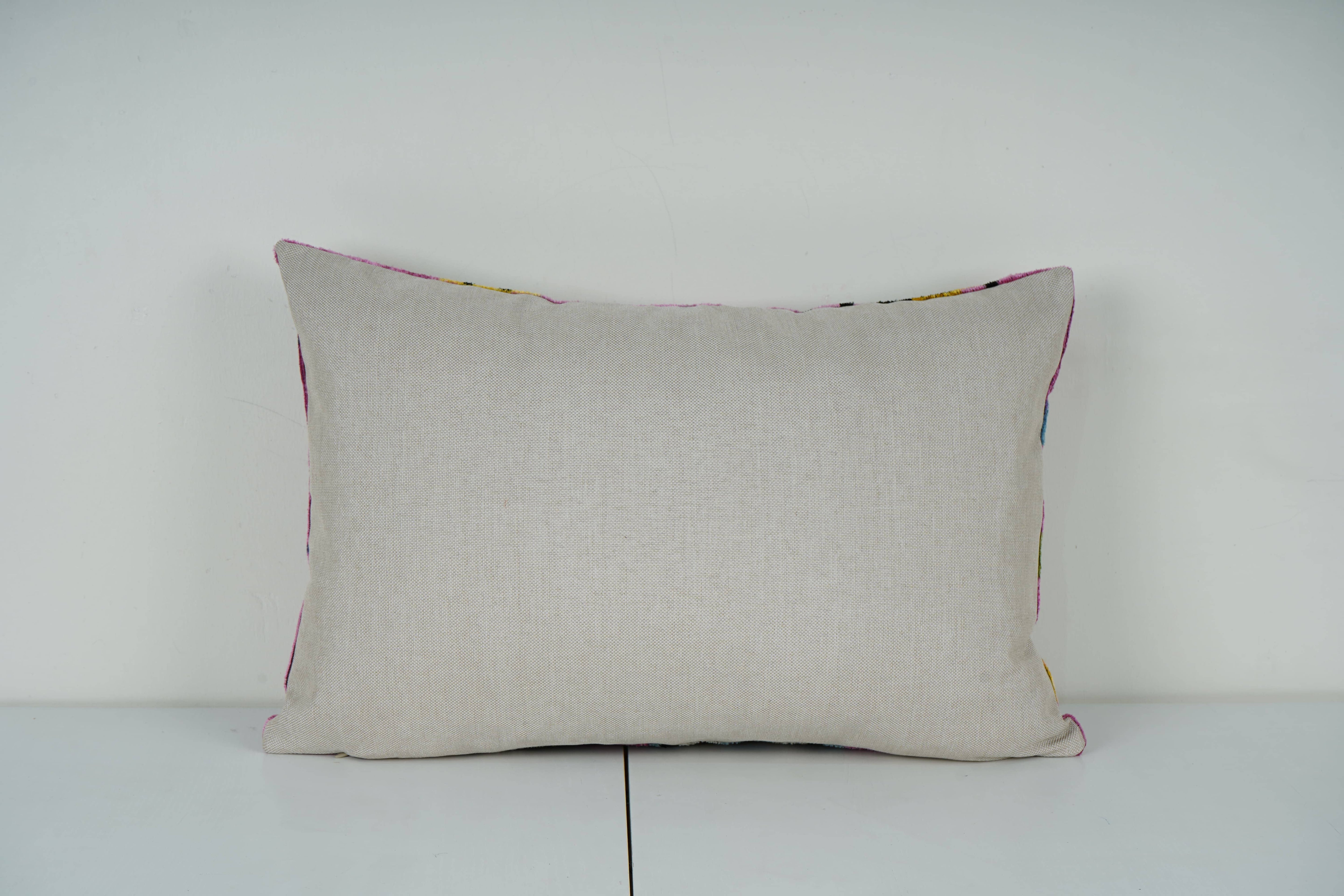 Silk Ikat Velvet Pillow Cover | 16'' x 24''