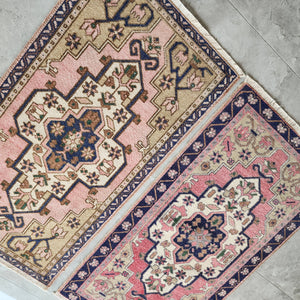 Vintage Oushak Yastik Rugs Set of 2 | 22'' x 40''