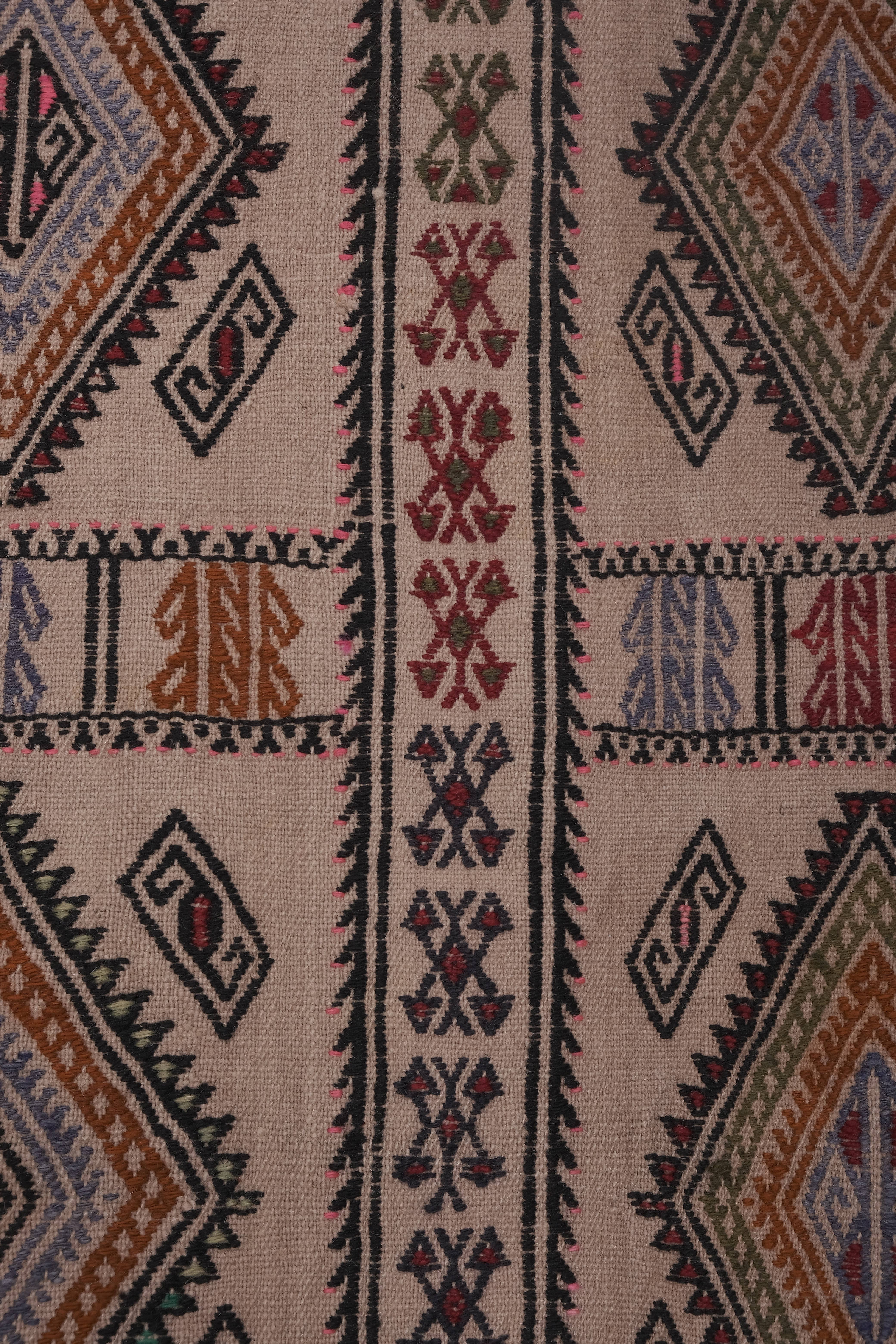Vintage Turkish Anatolian Kilim Rug 5'3'' x 7'5''