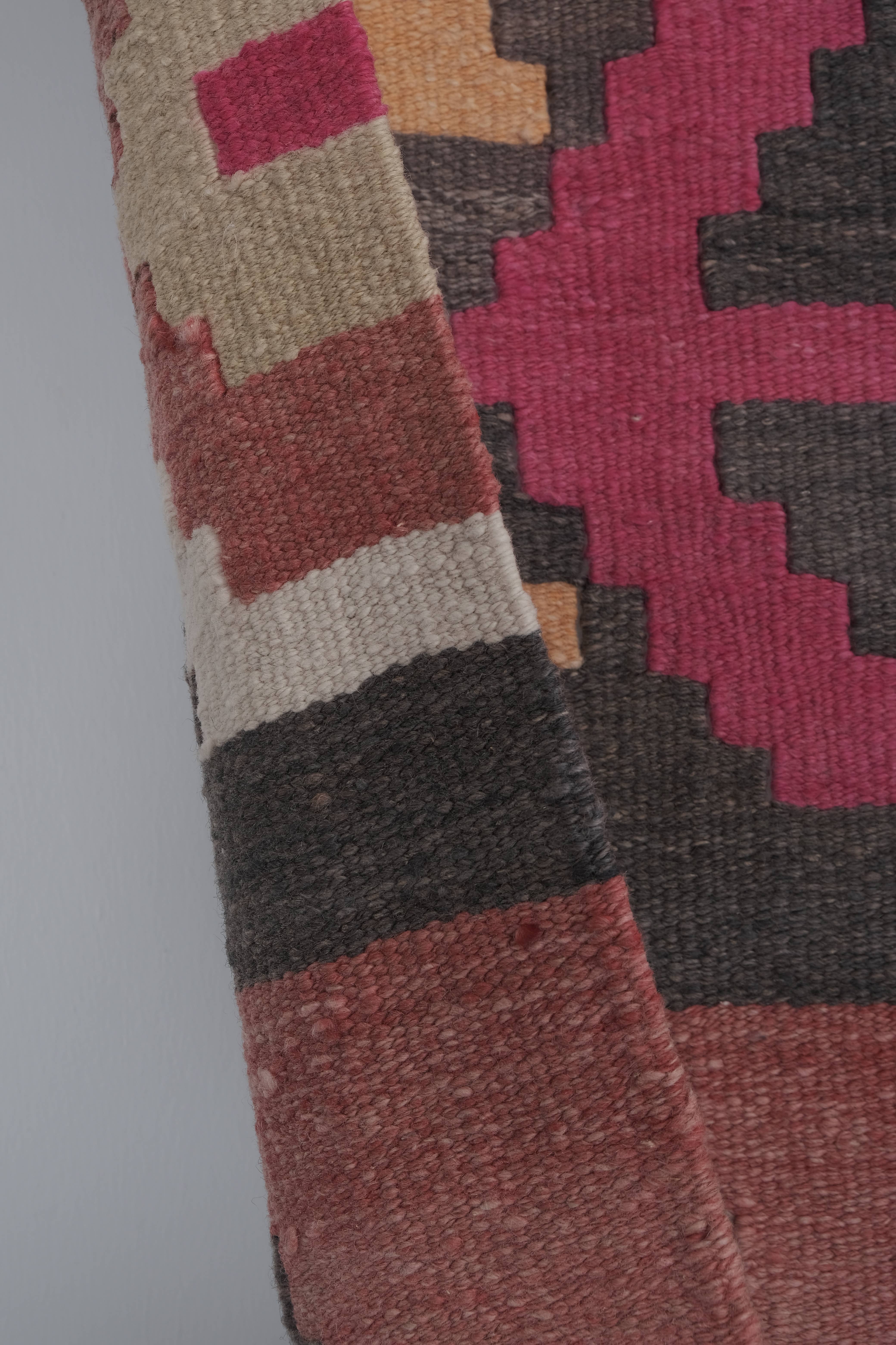 Vintage Turkish Kilim Runner 2'6'' x 21'1''