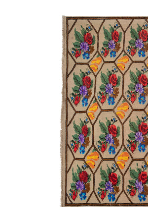 Vintage Turkish Kilim Rug 4'11'' x 6'