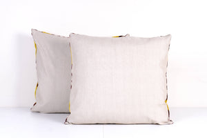 Silk Ikat Velvet Pillow Cover | 23'' x 26''