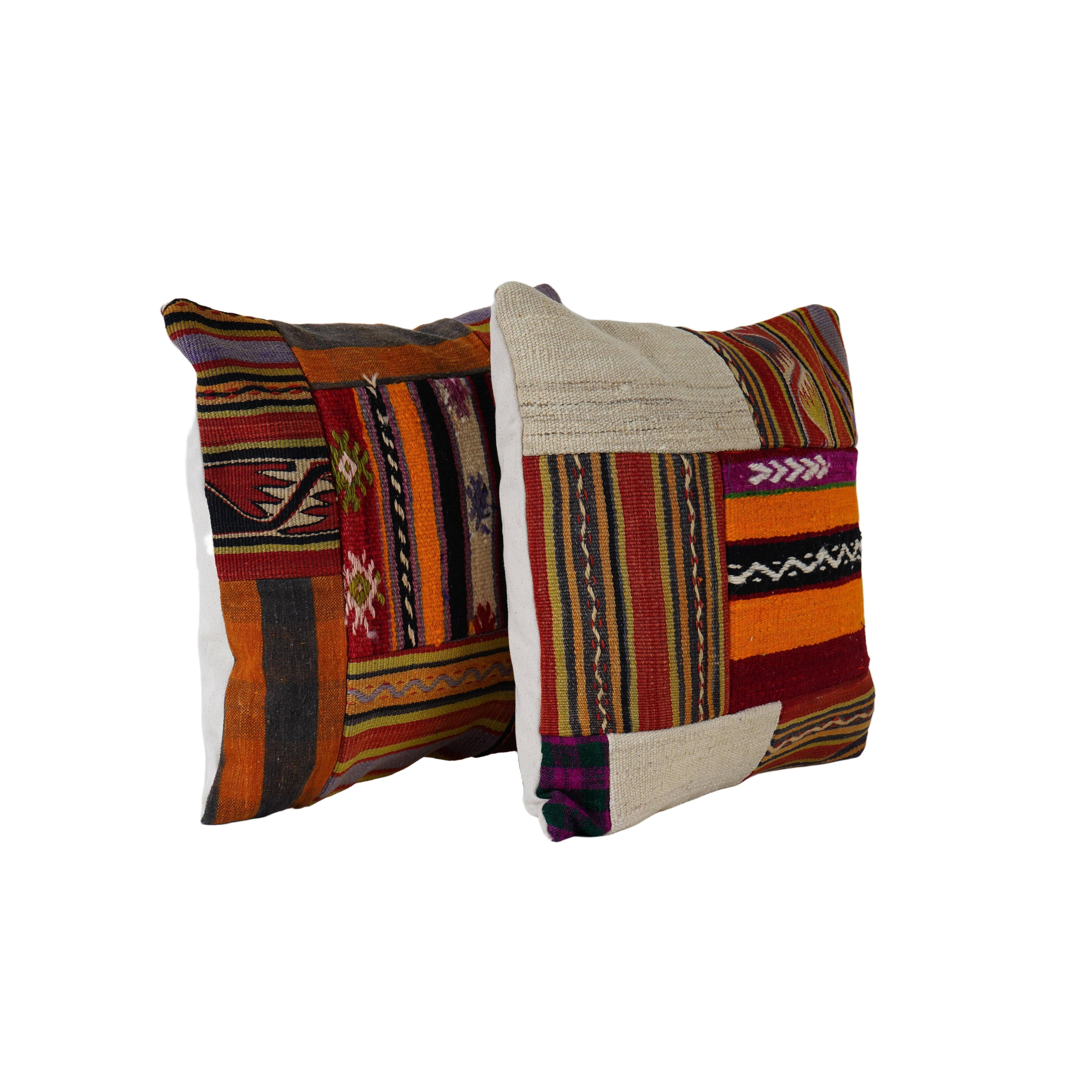 Kilim Patchwork Pillow Cover Set of 2 | 20'' x 20''