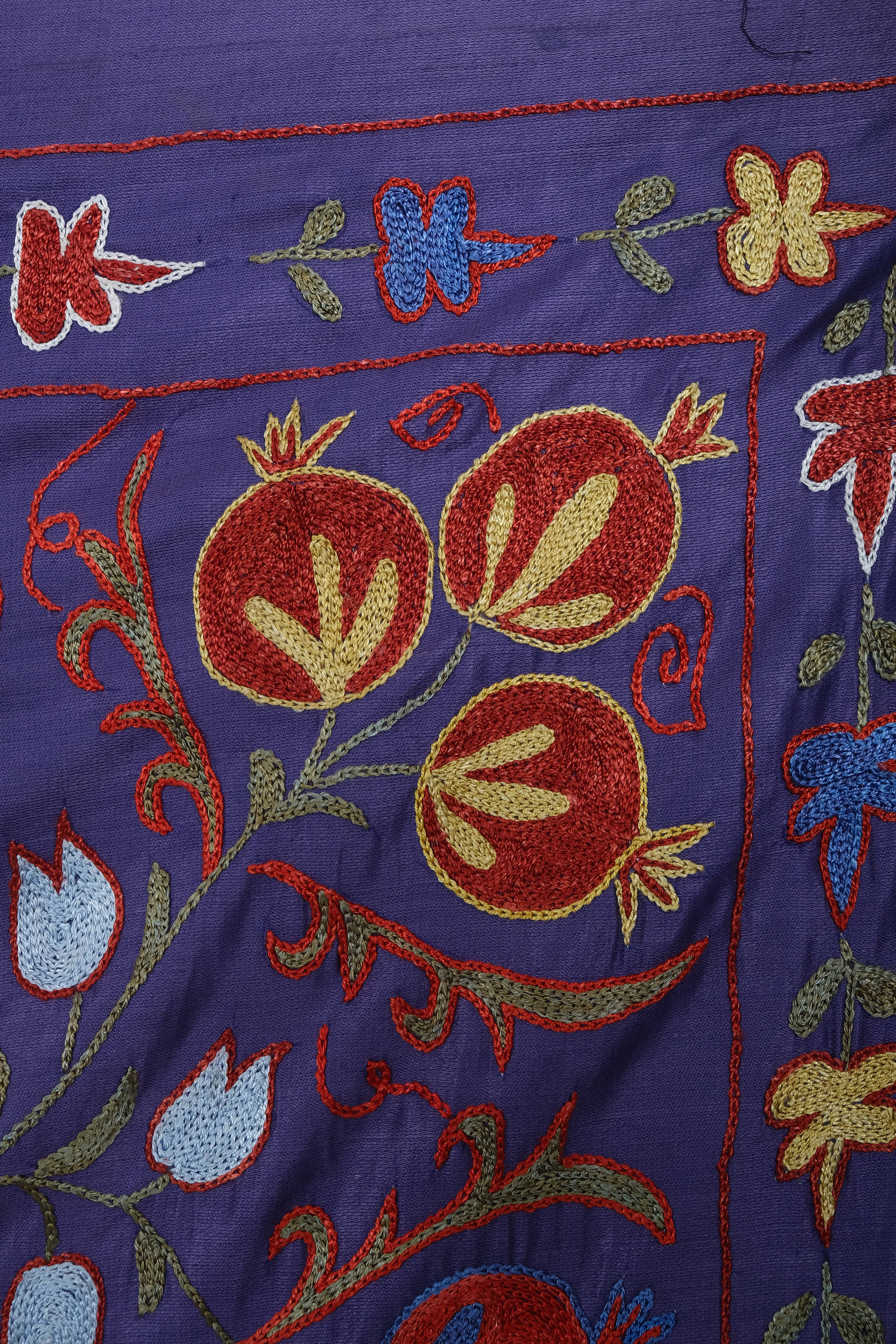 Silk Suzani Wall Hanging & Bedspread | 3'5'' x 6'4''