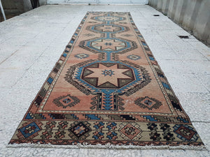 Vintage Turkish Anatolian Runner 3'3'' x 12'9''