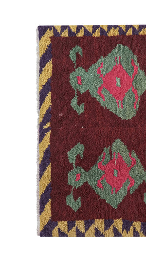 Vintage Turkish Shaggy Tulu Rug 45'' x 51''