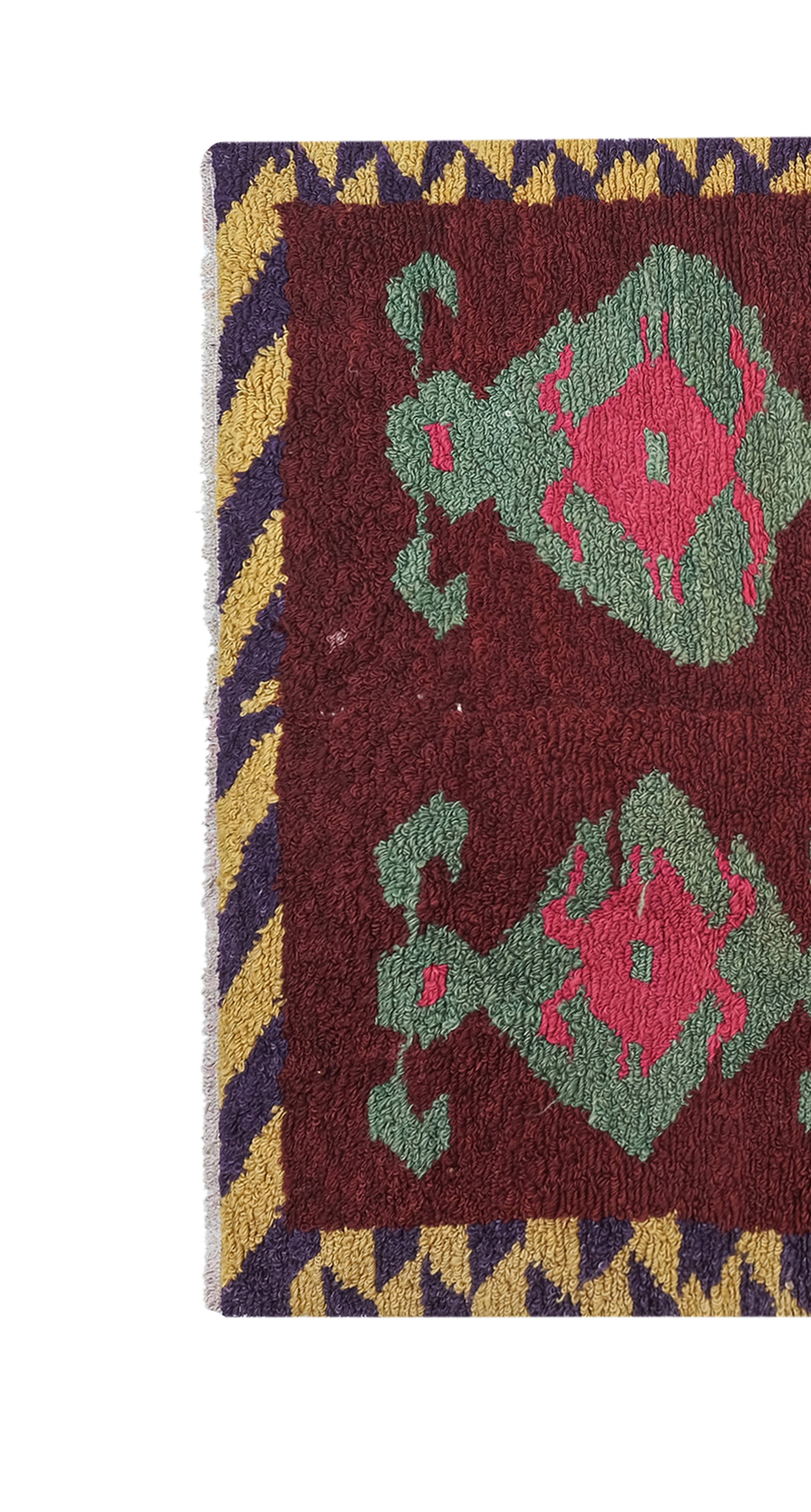 Vintage Turkish Shaggy Tulu Rug 45'' x 51''