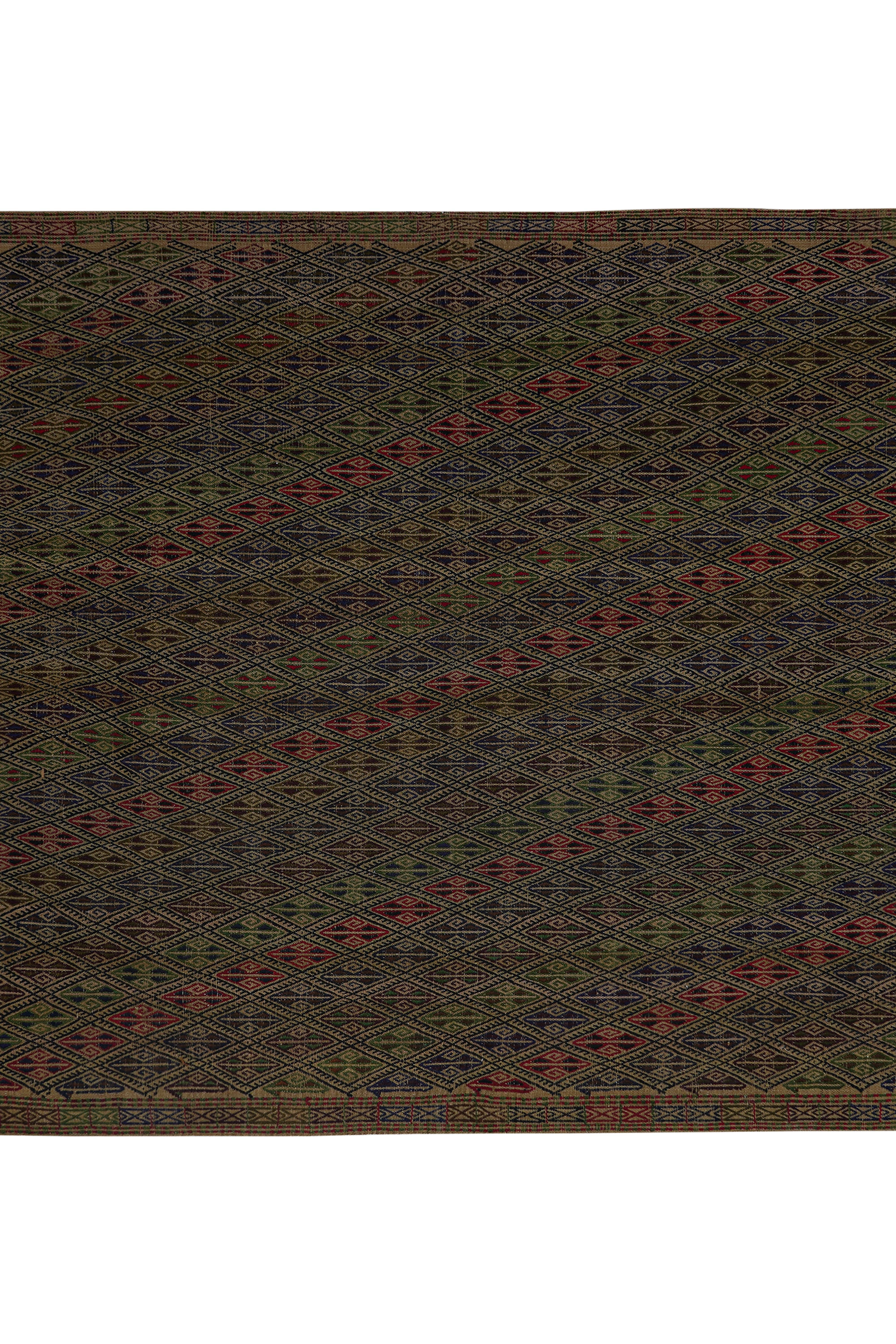 Vintage Turkish Kilim Rug 5'4'' x 7'1''
