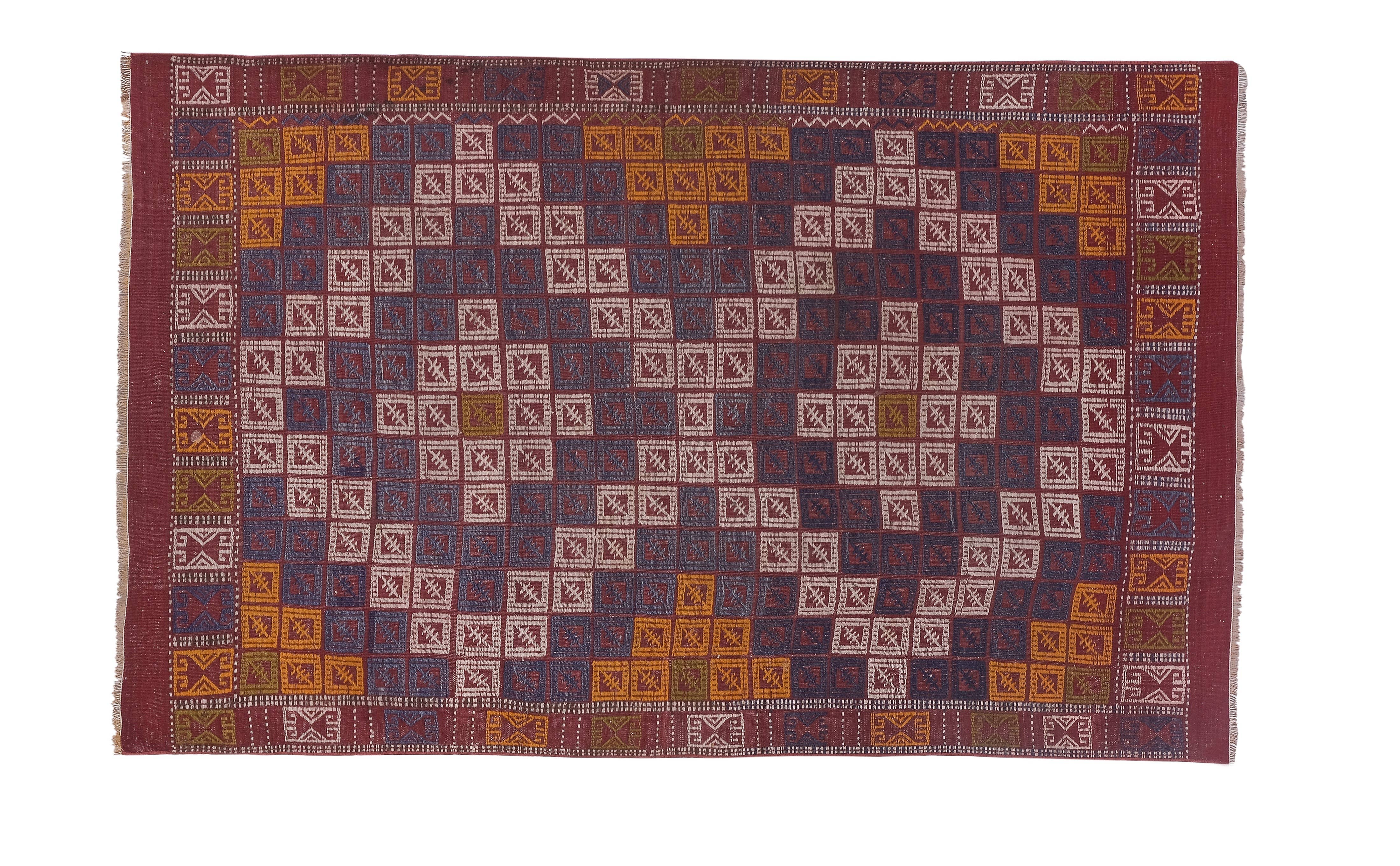 Vintage Turkish Kilim Rug 4'6'' x 6'8''