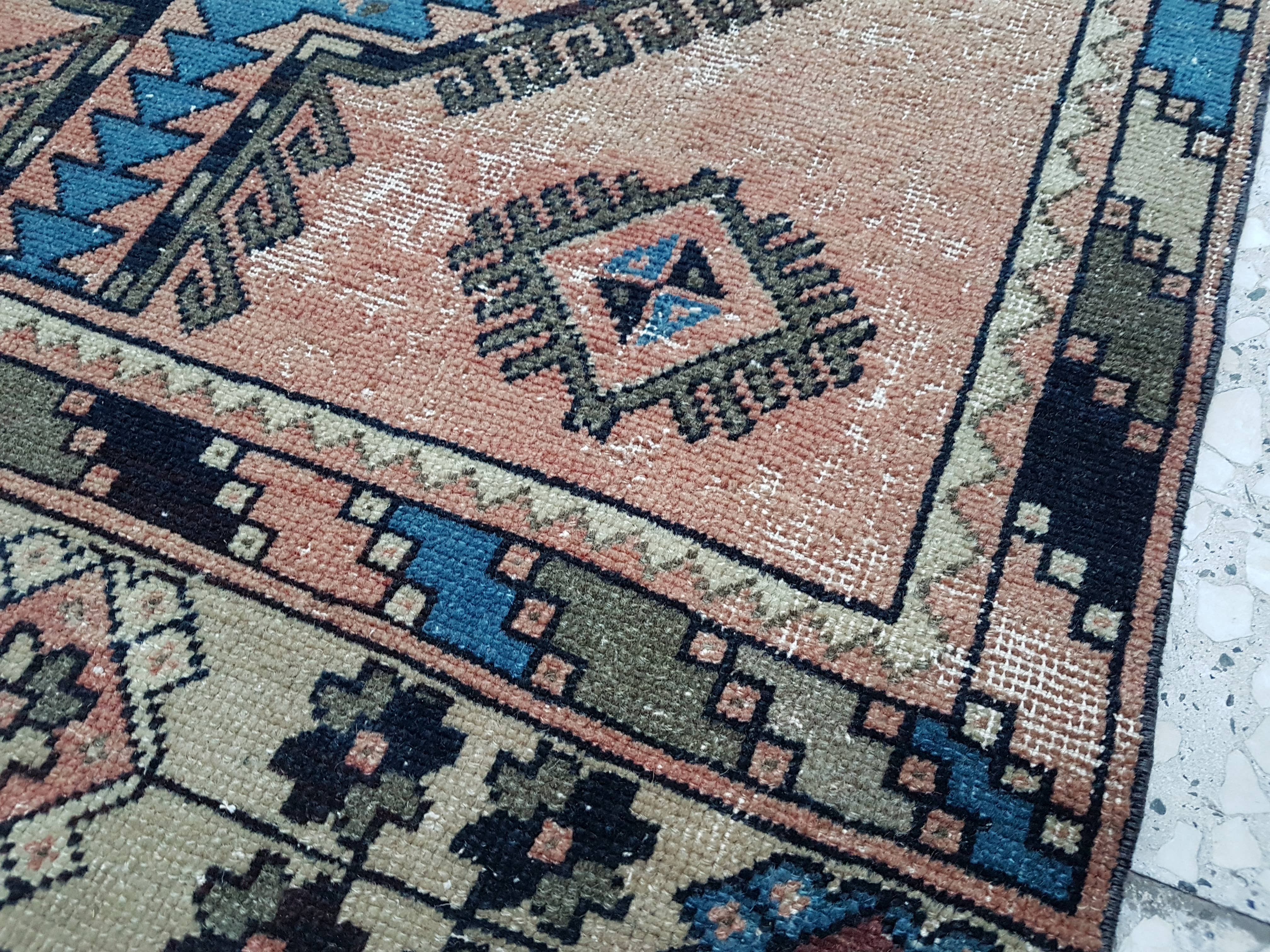 Vintage Turkish Anatolian Runner 3'3'' x 12'9''