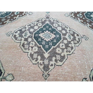 Vintage Turkish Anatolian Oushak Runner 3'8'' x 12'8''