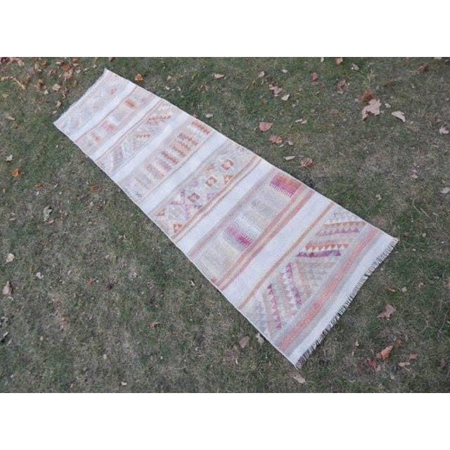 Vintage Turkish Kilim Runner 2'6'' x 9'6''