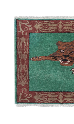 Vintage Turkish Rug 31'' x 59''