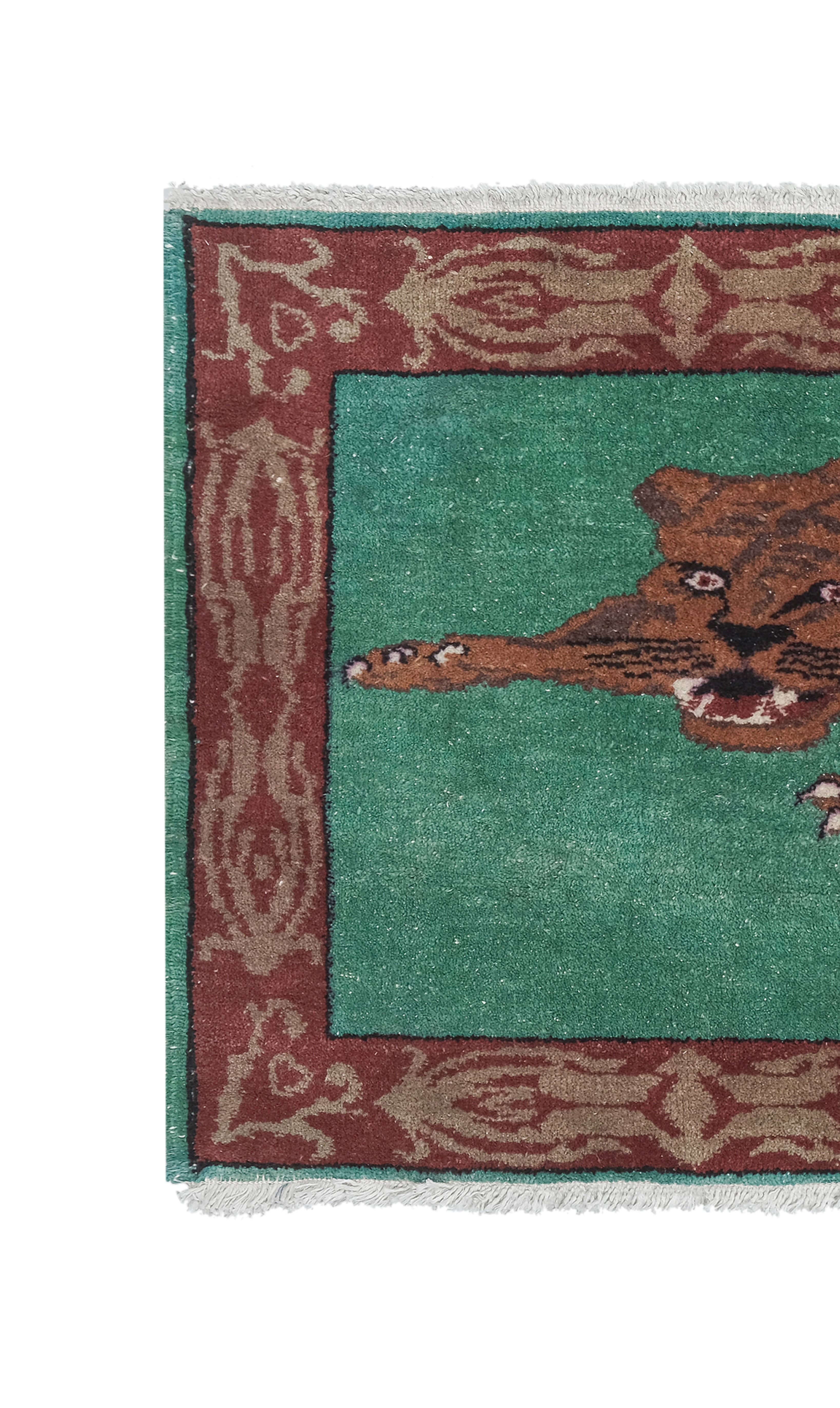 Vintage Turkish Rug 31'' x 59''