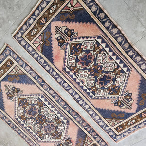 Vintage Turkish Yastik Rugs Set of 2 | 21'' x 41''