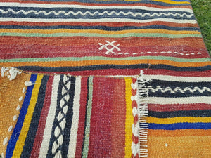 Vintage Turkish Kilim Runner 2'5'' x 21'4''