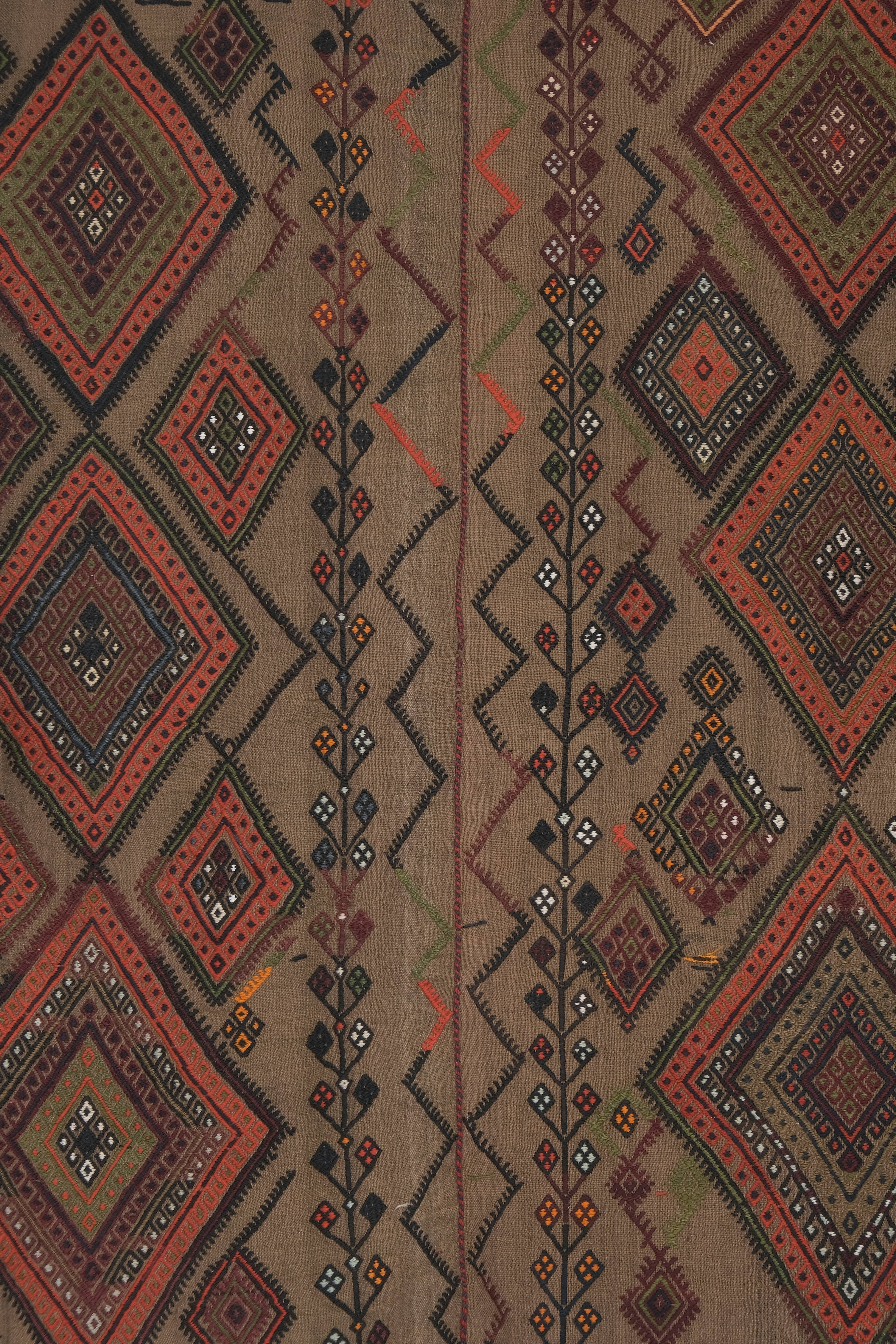 Vintage Turkish Kilim Rug 5'3'' x 6'1''