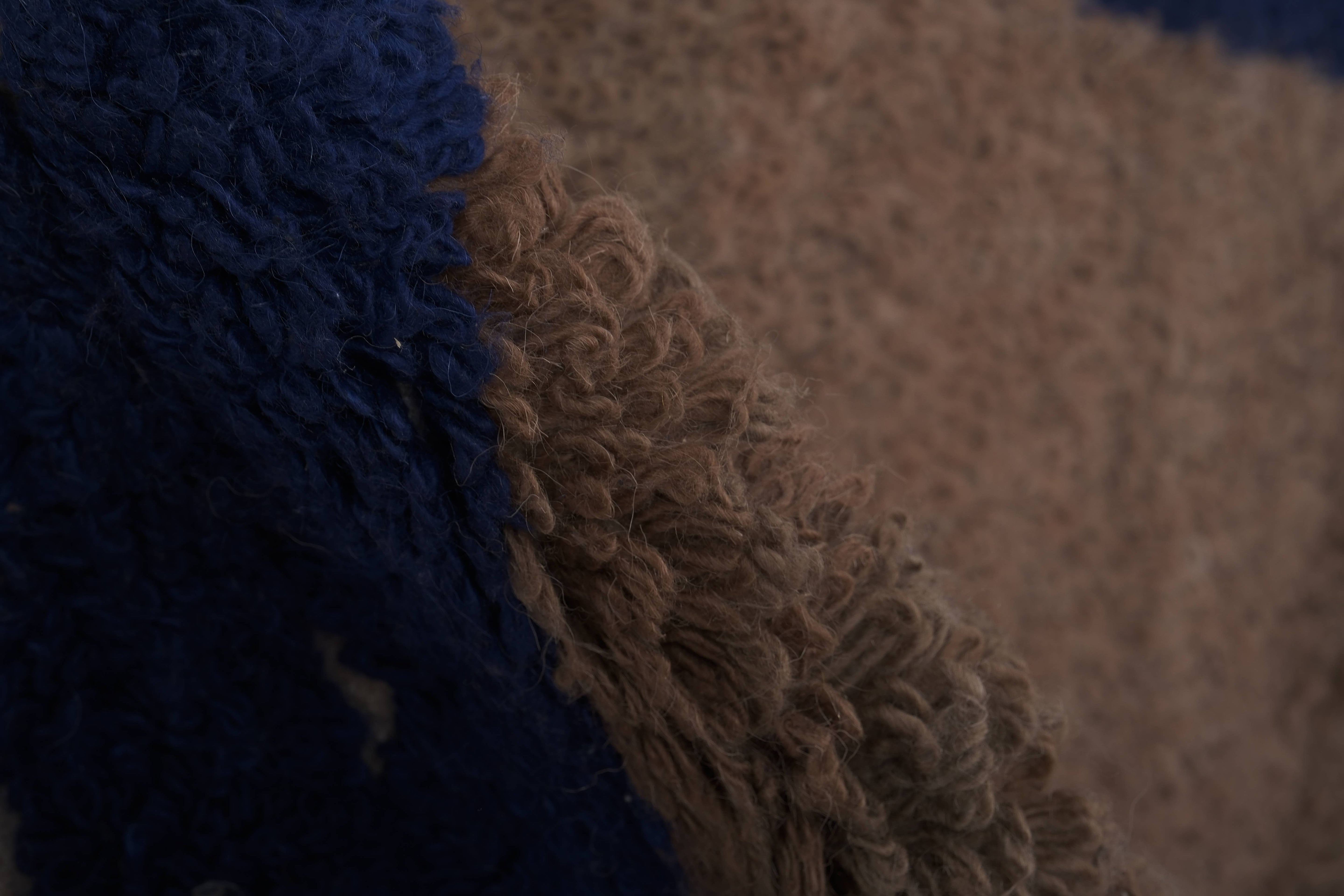 Vintage Turkish Shaggy Rug 4'2'' x 5'2''