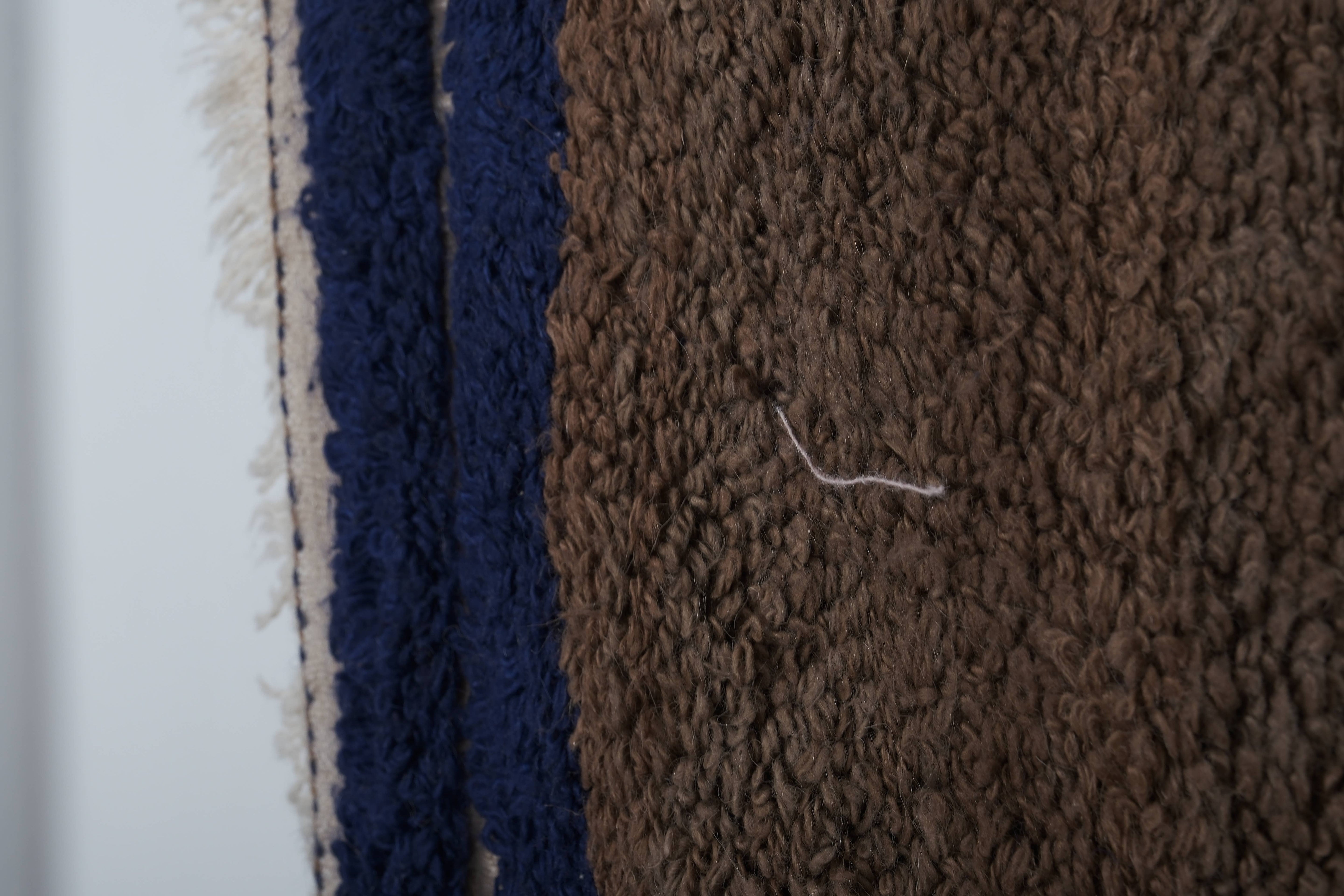 Vintage Turkish Shaggy Rug 4'2'' x 5'2''